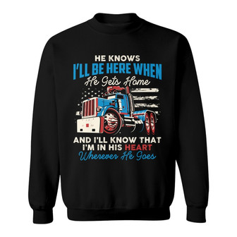 Personalized Trucker Wife Sweatshirt - Thegiftio UK