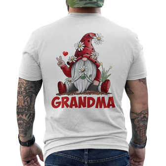 Personalized Valentine Grandma Nana Gnome Back Print T-Shirt TID - Thegiftio UK