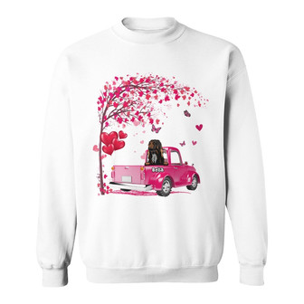 Personalized Valentine Truck Dog Sweatshirt - Thegiftio UK