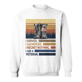 Personalized Veteran White Sweatshirt - Thegiftio UK