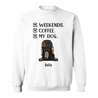 Personalized Weekends Coffee Dogs Sweatshirt - Thegiftio UK