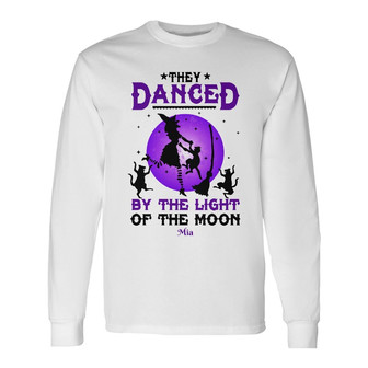 Personalized Witch Cat Fall Halloween Long Sleeve Shirt - Thegiftio UK