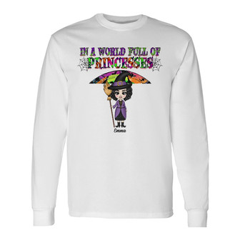 Personalized Witch Fall Halloween Rainbow Long Sleeve Shirt - Thegiftio UK