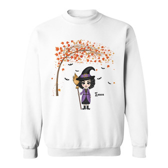 Personalized Witch Fall Halloween Sweatshirt - Thegiftio UK