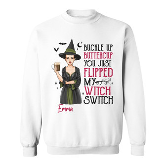 Personalized Witch Fall Halloween Sweatshirt - Thegiftio UK
