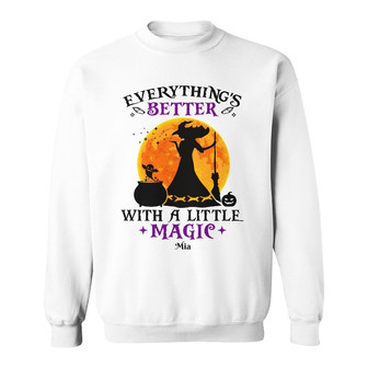 Personalized Witch Magic Fall Halloween Sweatshirt - Thegiftio UK