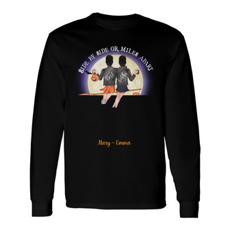 Personalized Witches Friends Fall Halloween Long Sleeve Shirt - Thegiftio UK