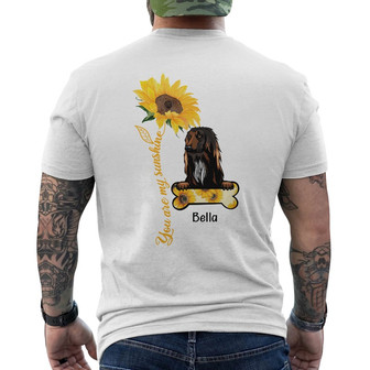 Personalized You Are My Sunshine Dog Back Print T-Shirt - Thegiftio UK