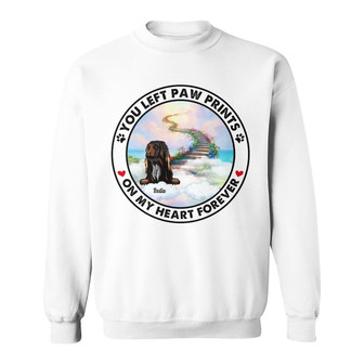 Personalized You Left Paw Prints on My Heart Dog Memorial Sweatshirt - Thegiftio UK