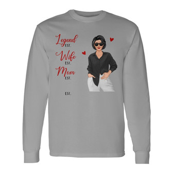 Posing Grandma The Legend Custom Long Sleeve Shirt - Gift for Grandma - Thegiftio UK