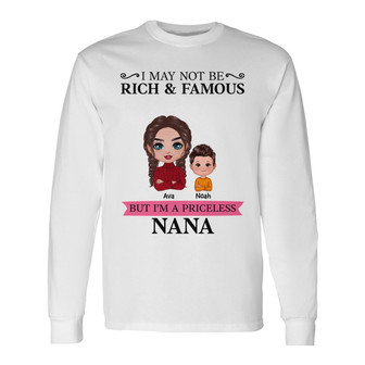 Priceless Grandma Nana Doll & Kids Custom Long Sleeve Shirt - Gift - Thegiftio UK