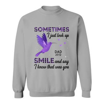 Purple Hummingbird Sometimes I Just Look Up Custom Sweatshirt - Thegiftio UK