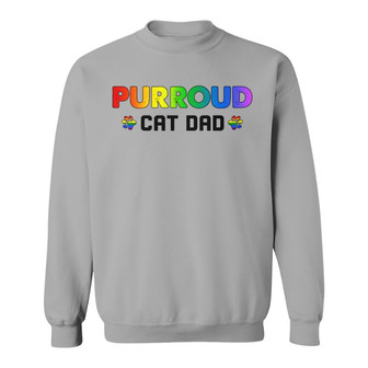 Purroud Cat Dad Custom Sweatshirt - Gift for Cat Dads - Thegiftio UK