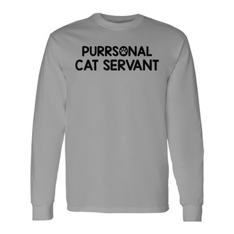 Purrsonal Cat Servant Custom Long Sleeve Shirt - Gift for Cat Lovers - Thegiftio UK