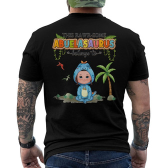 Rawrsome Mom Grandma Belongs To Custom Back Print T-Shirt - Thegiftio UK