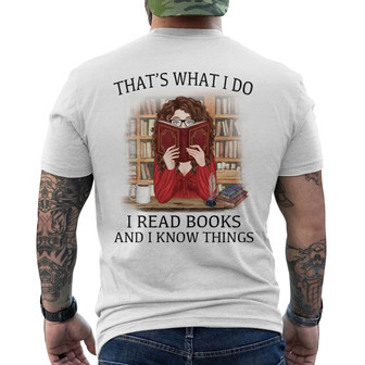 Read Books & Know Things Personalized Back Print T-Shirt - Thegiftio UK