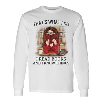 Read Books & Know Things Personalized Long Sleeve Shirt - Thegiftio UK
