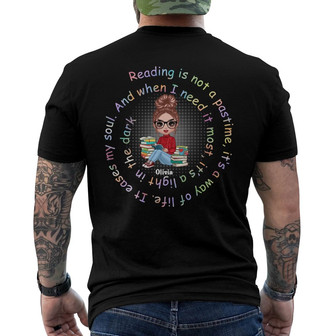 Reading It's A Way Of Life Custom Back Print T-Shirt - Gift for Readers - Thegiftio UK