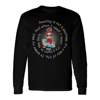 Reading It's A Way Of Life Custom Long Sleeve Shirt - Gift for Readers - Thegiftio UK