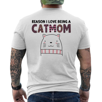 Reason Being Cat Mom Custom Back Print T-Shirt - Gift for Cat Lovers - Thegiftio UK