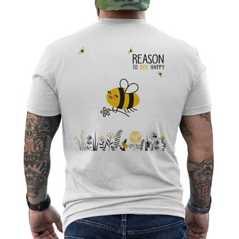 Reasons Bee Happy Personalized Back Print T-Shirt - Gift for Mom - Thegiftio UK