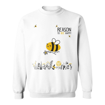 Reasons Bee Happy Personalized Sweatshirt - Gift for Mom - Thegiftio UK