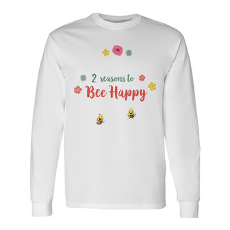 Reasons To Bee Happy Personalized Long Sleeve Shirt - Gift for Mom - Thegiftio UK