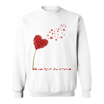 Red Heart Dandelion Cat Mom Custom Sweatshirt - Gift for Mom - Thegiftio UK