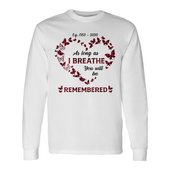 Red Plaid Butterflies Heart Personalized Long Sleeve Shirt - Gift - Thegiftio UK
