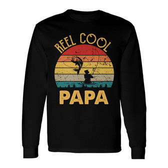 Reel Cool Papa Personalized Long Sleeve Shirt - Father's Day Gift - Thegiftio UK