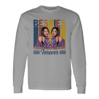 Retro Fashion Besties Custom Long Sleeve Shirt - Gift for Family - Thegiftio UK