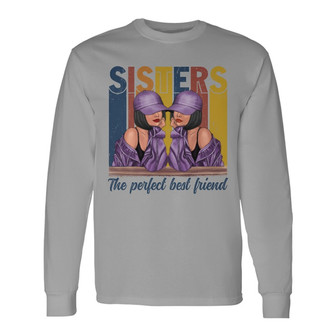 Retro Sister Personalized Long Sleeve Shirt - Gift for Family - Thegiftio UK