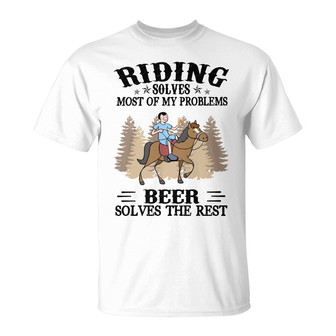 Riding Solved Most Of My Problems Custom T Shirt - Thegiftio UK