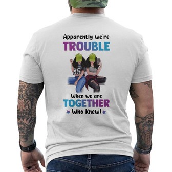Selfie Besties Trouble Together Custom Back Print T-Shirt - Family Gift - Thegiftio UK
