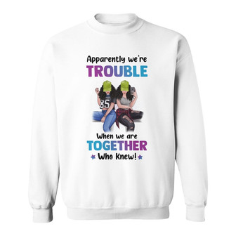Selfie Besties Trouble Together Custom Sweatshirt - Family Gift - Thegiftio UK