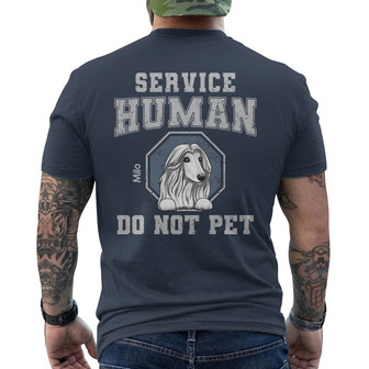 Service Human Gift For Dog Lover Custom Back Print T-Shirt - Dog Lovers - Thegiftio UK
