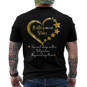 Sisters Besties Like Stars Custom Back Print T-Shirt - Gift for Sisters - Thegiftio UK