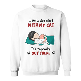 Stay In Bed Chibi Cats Custom Sweatshirt - Gift for Cat Lovers - Thegiftio UK