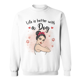 Strong Woman Dog Mom Personalized Sweatshirt - Gift for Mom - Thegiftio UK