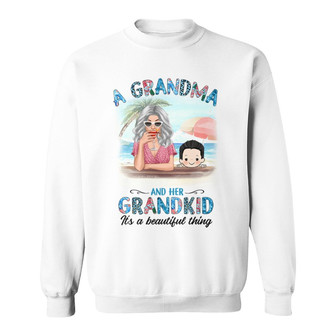 Summer Grandma And Grandkids Custom Sweatshirt - Grandma Gift - Thegiftio UK