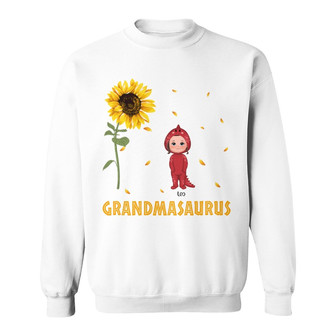 Sunflower Dinosaur Kids Personalized Sweatshirt - Gift for Kids - Thegiftio UK