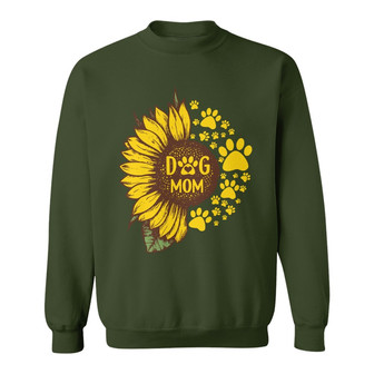 Sunflower Dog Mom Personalized Sweatshirt - Gift for Dog Mom - Thegiftio UK