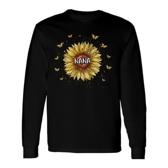 Sunflower Grandma Grandkids Names Custom Long Sleeve Shirt - Gift - Thegiftio UK