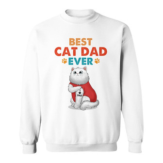Tattoo Fluffy Cats Best Cat Dad Custom Sweatshirt - Thegiftio UK
