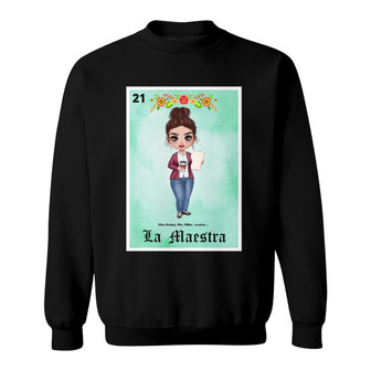 Teacher Maestra Loteria Card Custom Sweatshirt - Teacher Gift - Thegiftio UK