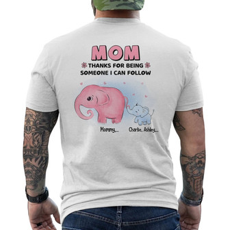 Thanks For Being Someone I Can Follow Custom Back Print T-Shirt - Thegiftio UK