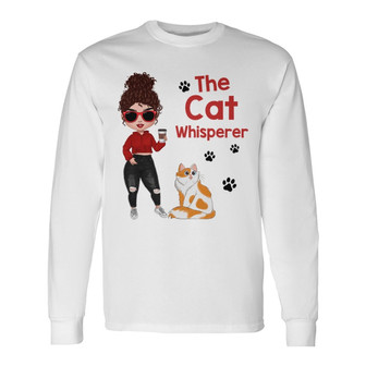 The Cat Whisperer Doll Girl Custom Long Sleeve Shirt - Cat Lovers Gift - Thegiftio UK