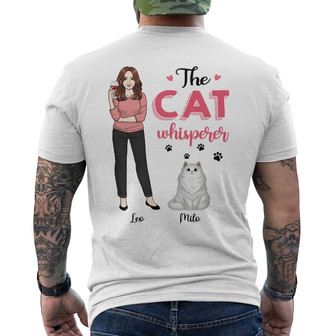 The Cat Whisperer Fluffy Cat Custom Shirt - Back Print - Thegiftio UK