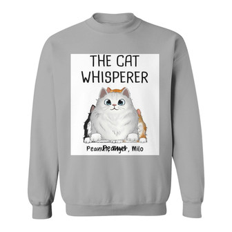 The Cat Whisperer Fluffy Cats Custom Sweatshirt - Gift for Cats - Thegiftio UK