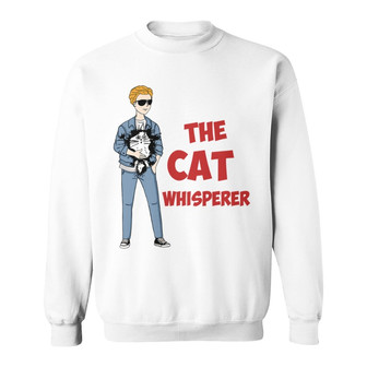 The Cat Whisperer Man Custom Sweatshirt - Gift for Cat Lovers - Thegiftio UK